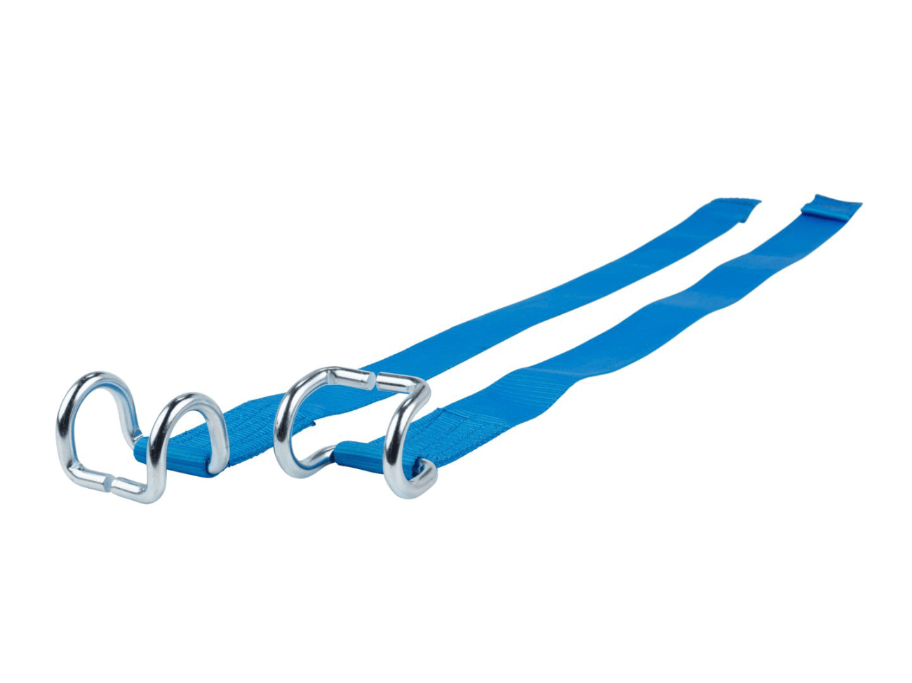 light blue webbing strap for truck side curtains with large hook