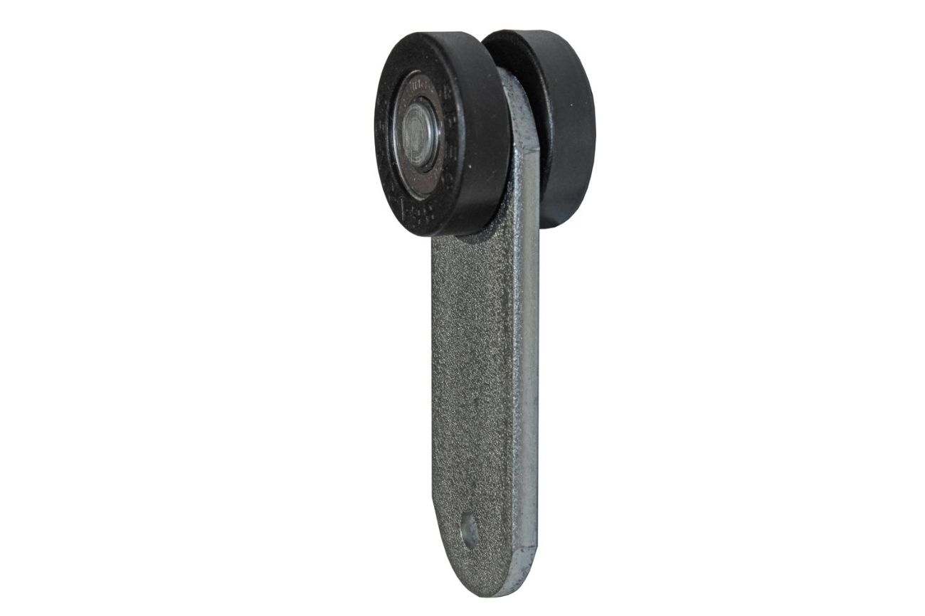 small roller and plate for use on truck roof support poles