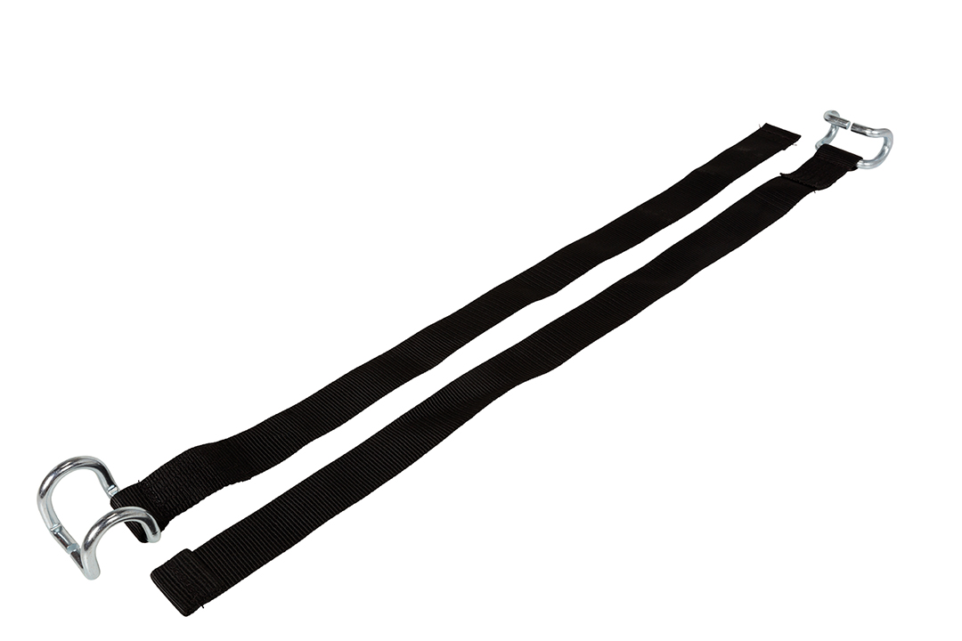 black webbing strap for truck side curtains with small hook