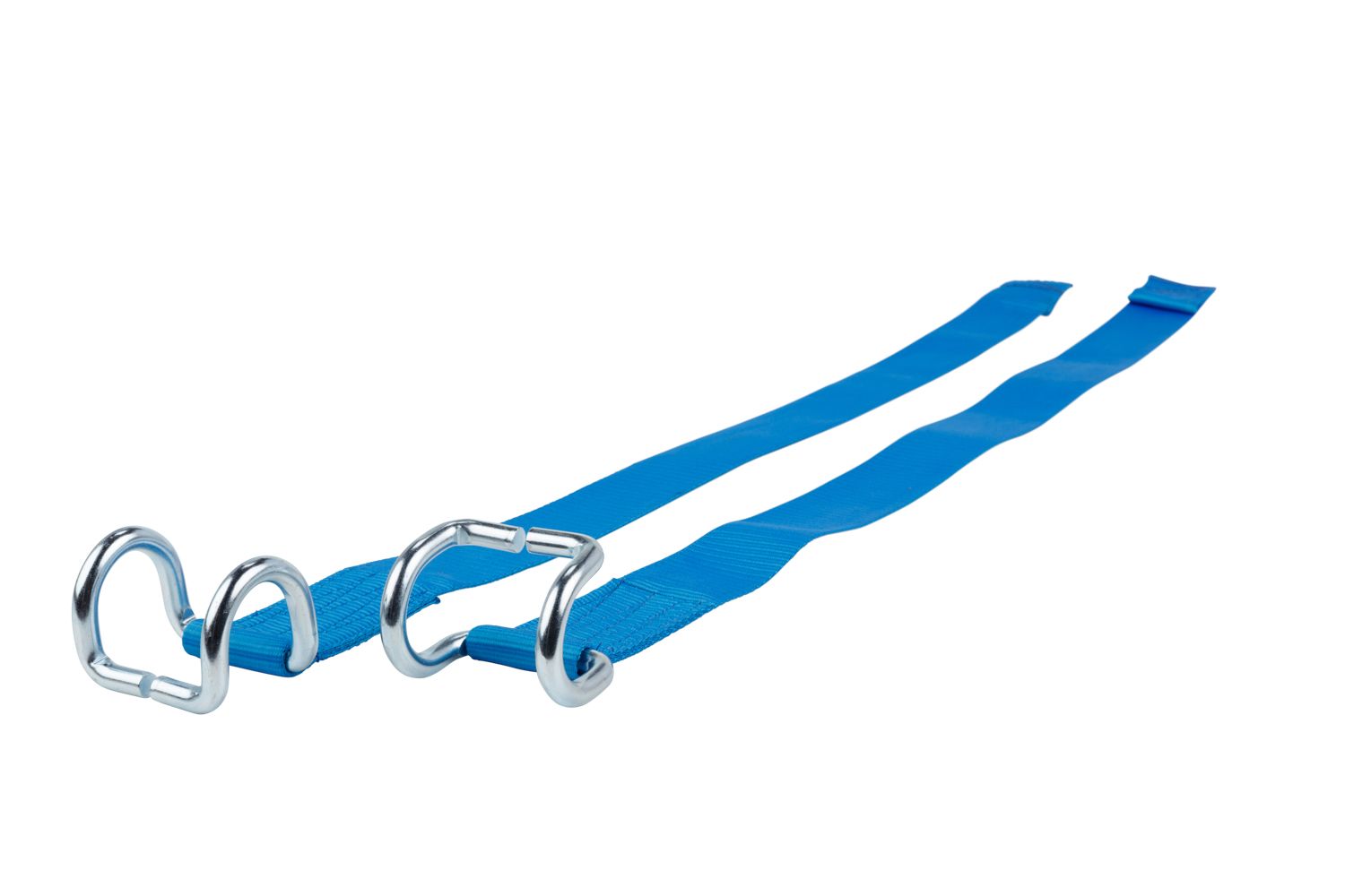 light blue webbing strap for truck side curtains with large hook