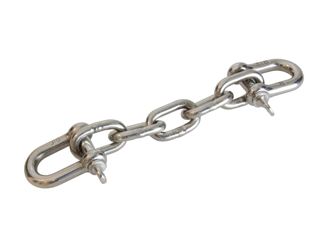 stainless steel chain with 2x shackles for shade sails
