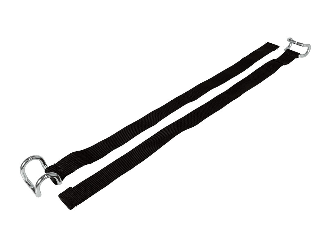 black webbing strap for truck side curtains with large hook