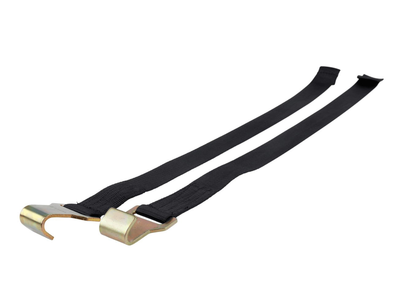 black webbing strap for truck side curtains with flat hook for use over wheel arches
