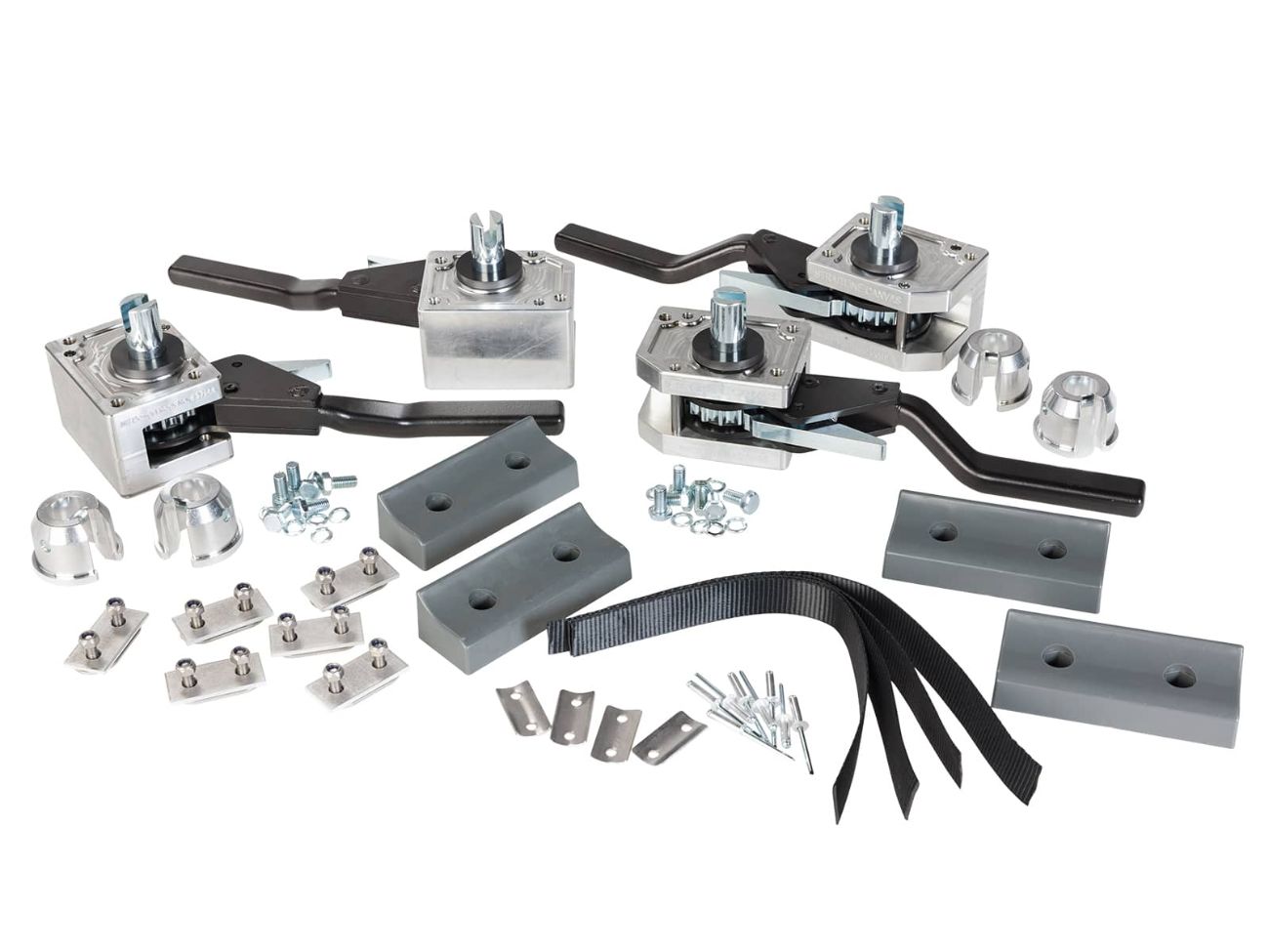 kit of parts needed for truck curtainsider body including tensioners