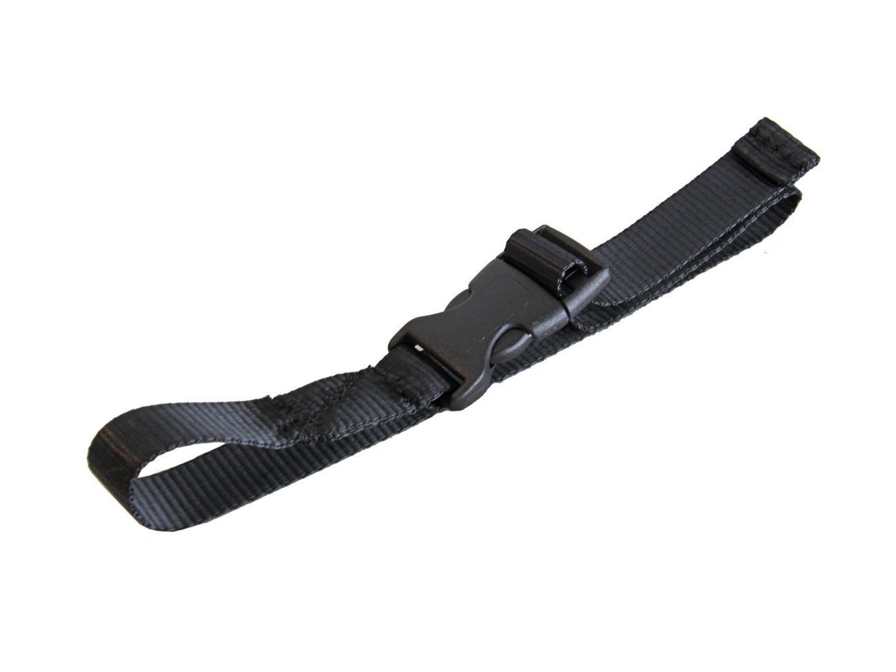 black stowage strap for patio blinds