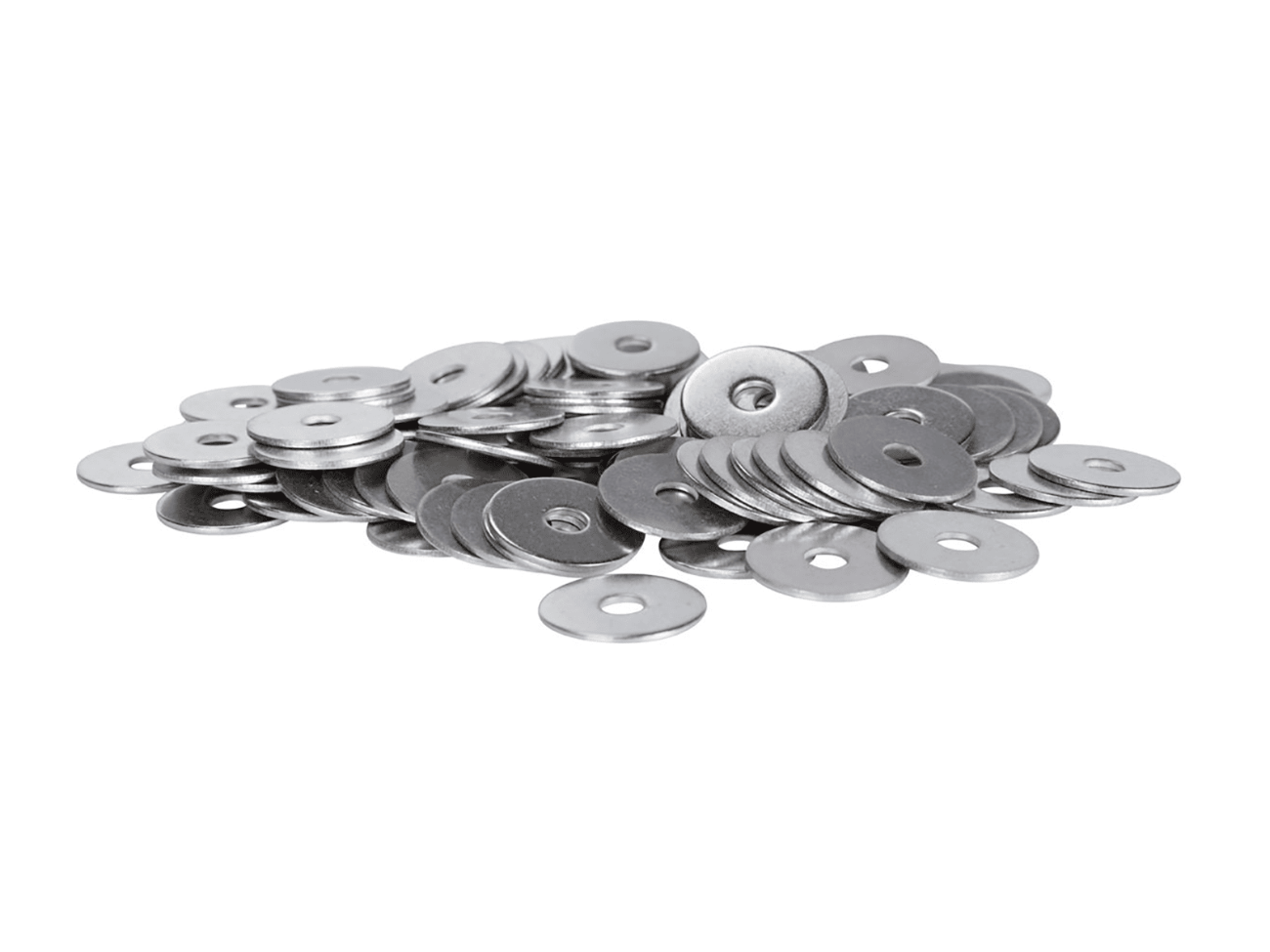 one hundred stainless steel washers